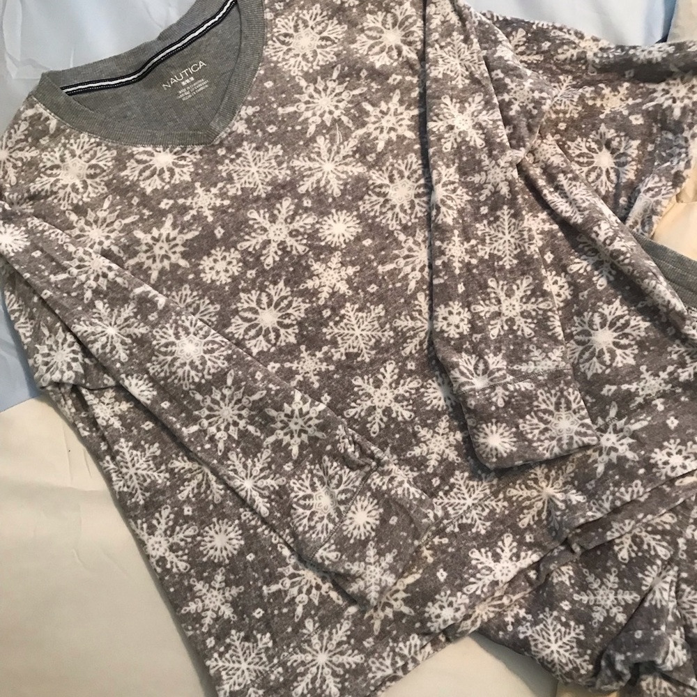 Nautica soft fleece top and bottom pajamas